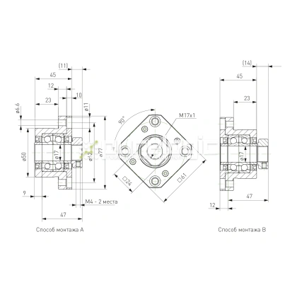 Опора ШВП Hiwin FK17-C5 19 132 Опора ШВП Hiwin FK17-C5 фото