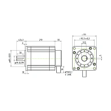 Двигатель шаговый трехфазный 3PL110H219-D19