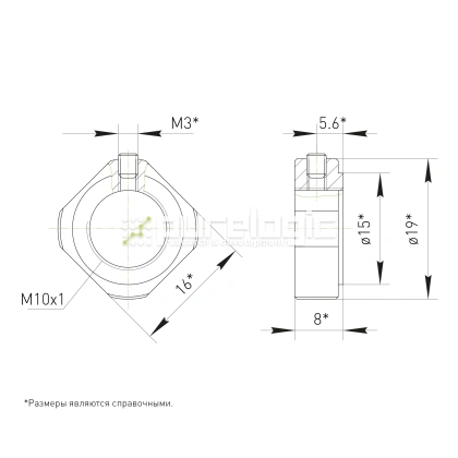Стопорная гайка BS-M10x1 151 Стопорная гайка BS-M10x1 фото