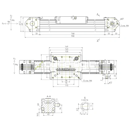 Модуль линейного перемещения CCM-W60-900-1A фото