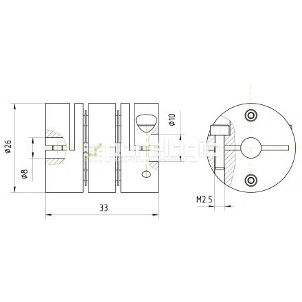 Муфта соединительная BD-2633-8-10 фото