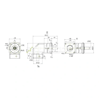 Редуктор планетарный угловой 86WPLF20K-19S 46 753 Редуктор планетарный угловой 86WPLF20K-19S фото