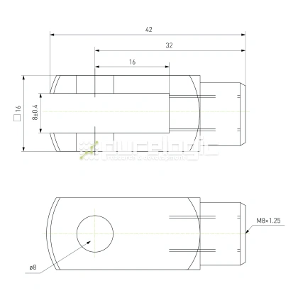 Вилка для штока Y-M8 367 Вилка для штока Y-M8 фото