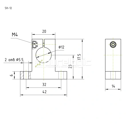 Держатель вала SH12 фото