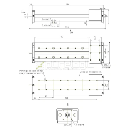 Модуль линейного перемещения PLLM-14-100 фото