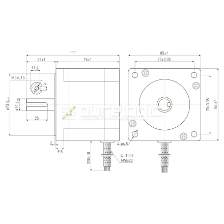 Двигатель шаговый PL86H75-D14K фото