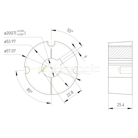 Втулка тапербуш 1610-20 фото