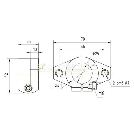 Держатель вала SHF25 фото