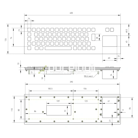 Промышленная клавиатура CT-KB02-65TMU фото