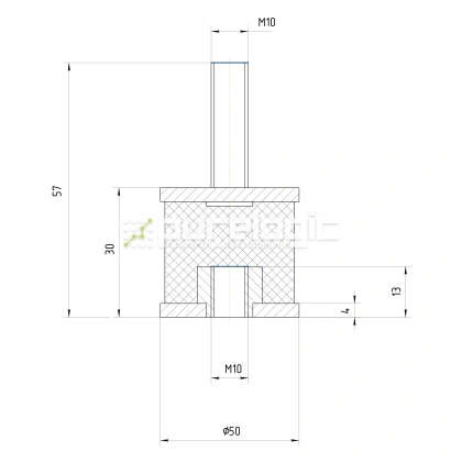 Виброопора BS5030-M10 фото