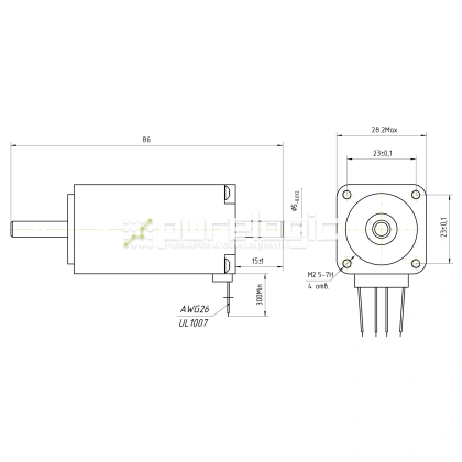 Двигатель шаговый PL28HD51-D5 фото