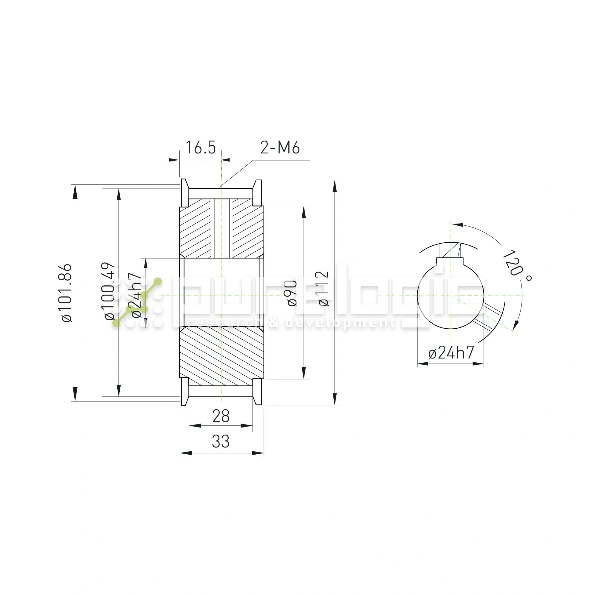 Шкив зубчатый BLA-40-8M-25-A-N24 4 710 Шкив зубчатый BLA-40-8M-25-A-N24 фото