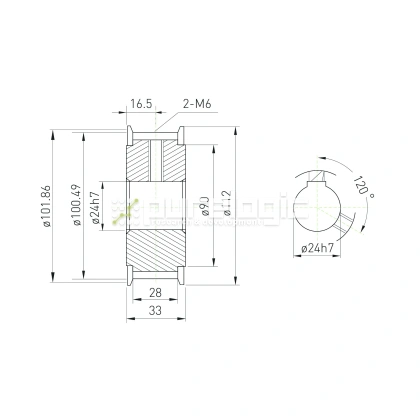 Шкив зубчатый BLA-40-8M-25-A-N24 4 710 Шкив зубчатый BLA-40-8M-25-A-N24 фото
