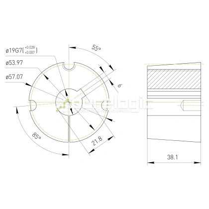Втулка тапербуш 1615-19 фото