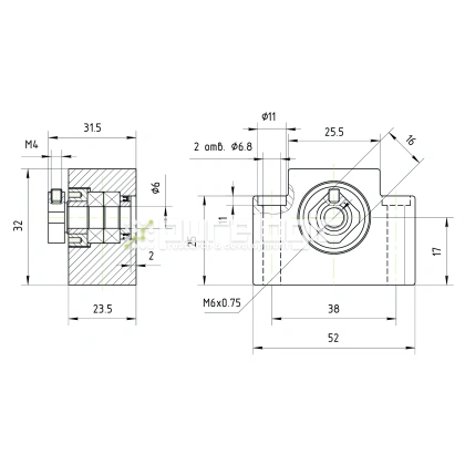 Опора ШВП подшипниковая BK6-C5 5 518 Опора ШВП подшипниковая BK6-C5 фото