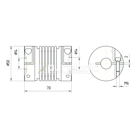 Муфта соединительная BB1-5070-14-14 фото