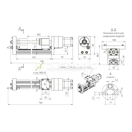 Модуль линейного перемещения PLLM-72-550 фото