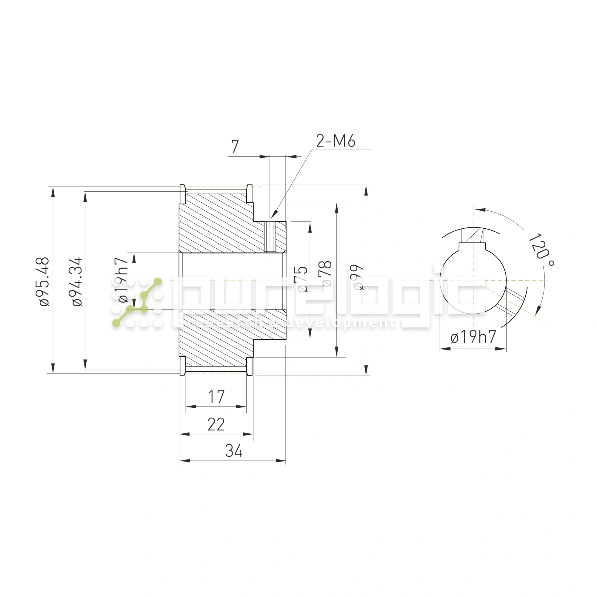 Шкив зубчатый BLA-60-5M-15-B-N19 3 561 Шкив зубчатый BLA-60-5M-15-B-N19 фото