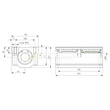 Модуль опорный удлиненный SC50L-UU 12 584 Модуль опорный удлиненный SC50L-UU фото
