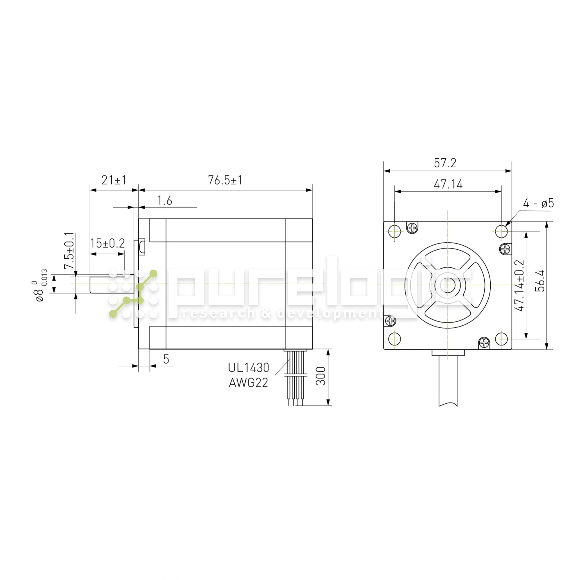 Двигатель шаговый биполярный 57CM23-4A 4 048 Двигатель шаговый биполярный 57CM23-4A фото