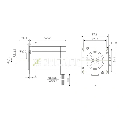 Двигатель шаговый биполярный 57CM23-4A 4 048 Двигатель шаговый биполярный 57CM23-4A фото