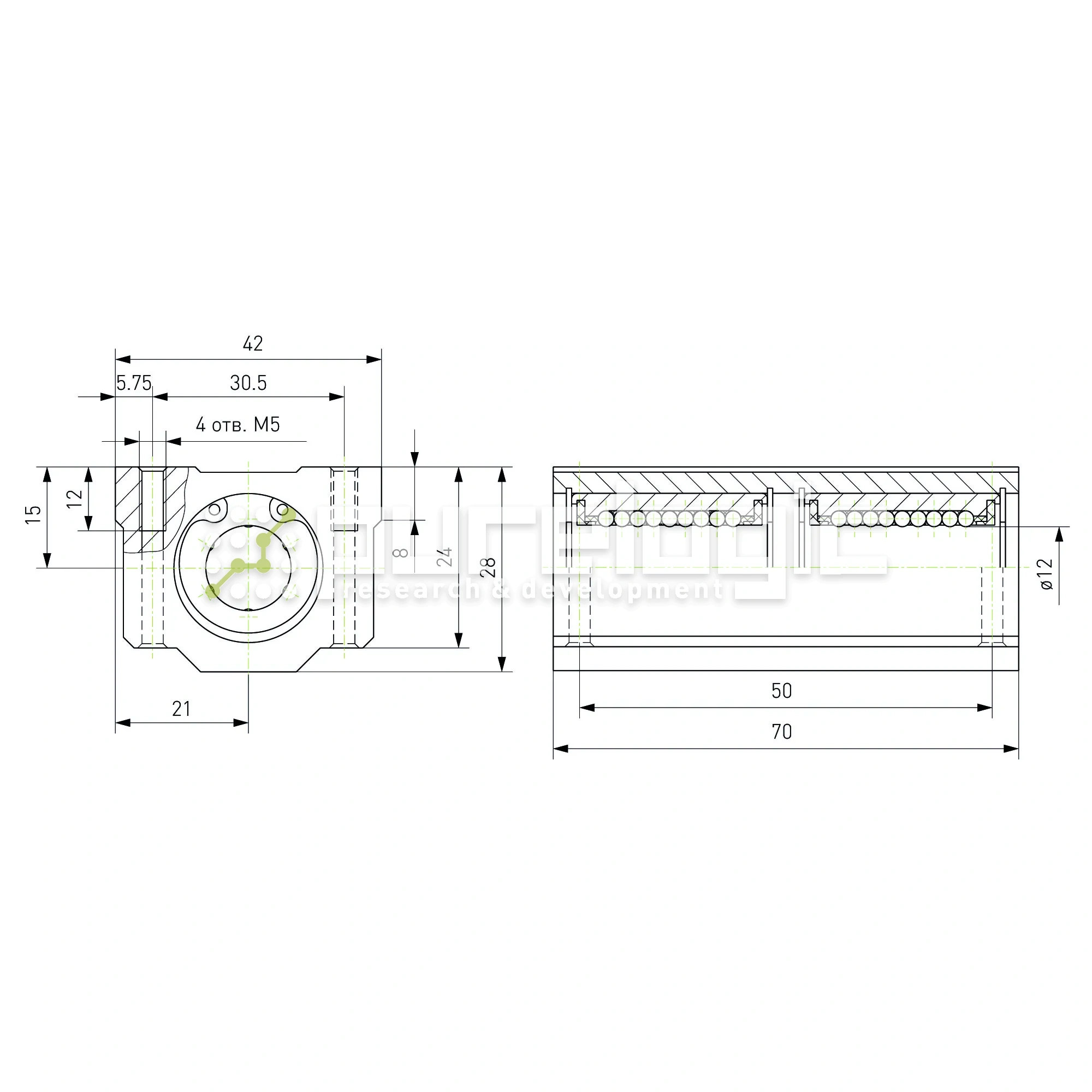 Модуль опорный удлиненный SC12L-UU 819 Модуль опорный удлиненный SC12L-UU фото