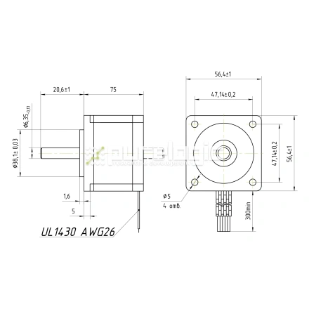 Двигатель шаговый FL57STH76-2804A фото