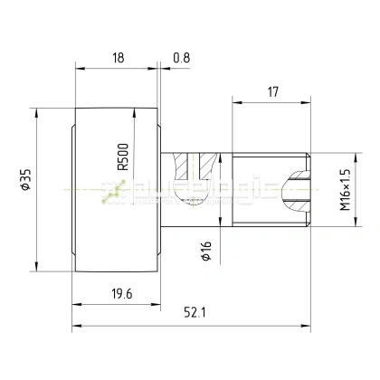 Ролик на игольчатом подшипнике KR35 фото