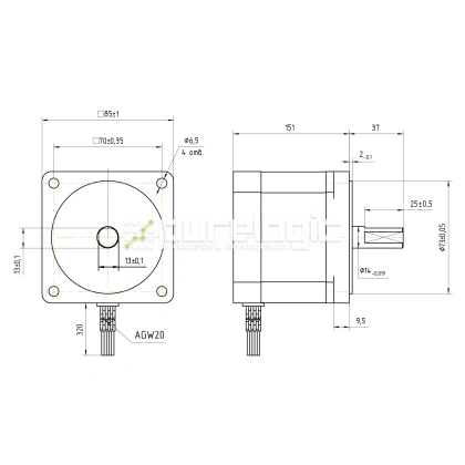 Двигатель шаговый PL86H151-D14 11 103 Двигатель шаговый PL86H151-D14 фото