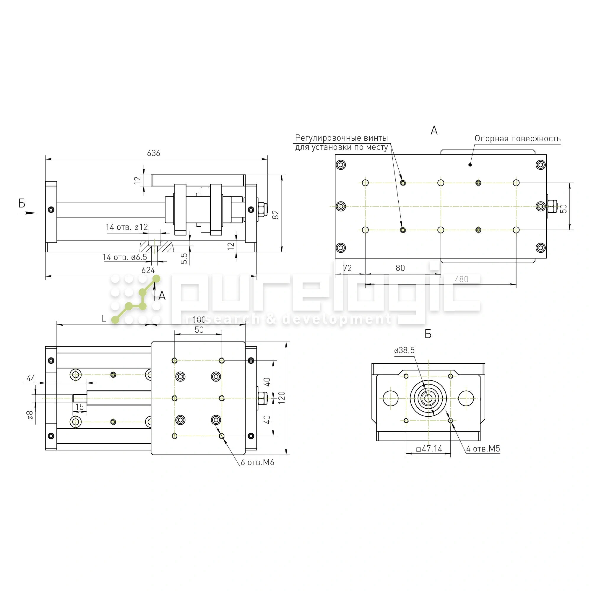 Модуль линейного перемещения PLLM-11-500 37 186 Модуль линейного перемещения PLLM-11-500 фото