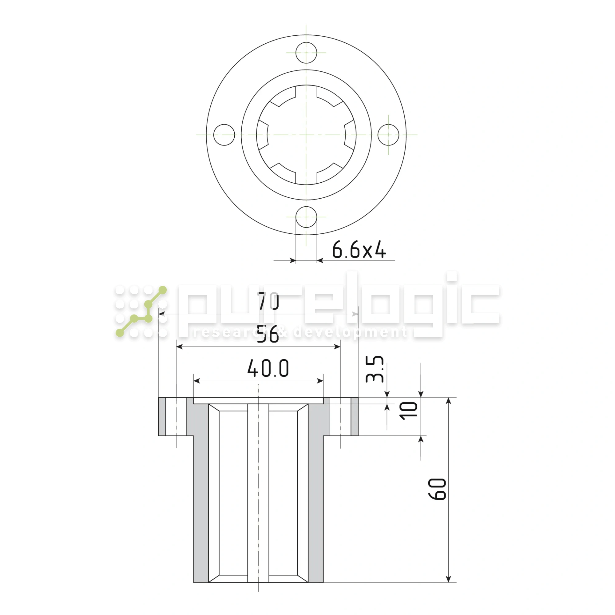 Шлицевая втулка с фланцем SNF-26x32 3 420 Шлицевая втулка с фланцем SNF-26x32 фото