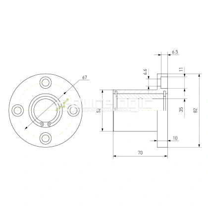 Втулка скольжения с фланцем LMF35-SL фото