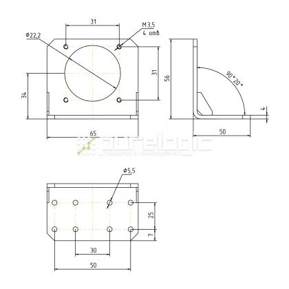 Угловой кронштейн PLMB42 1 071 Угловой кронштейн PLMB42 фото