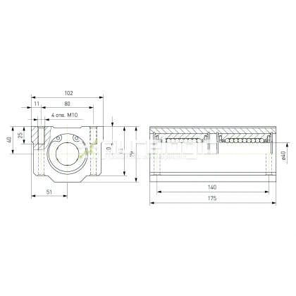 Модуль опорный удлиненный SC40L-UU 5 192 Модуль опорный удлиненный SC40L-UU фото