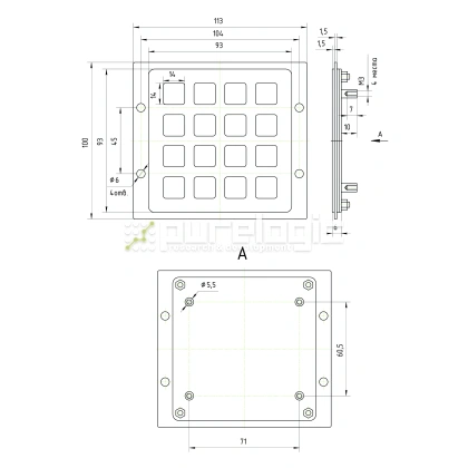 Промышленная клавиатура CT-KPS02-16RMU 6 327 Промышленная клавиатура CT-KPS02-16RMU фото