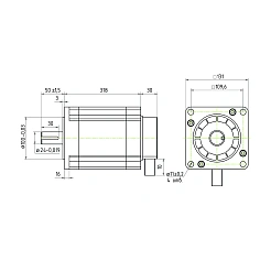 Двигатель шаговый трехфазный 3PL130H318-D24 37 625 руб. Двигатель шаговый трехфазный 3PL130H318-D24