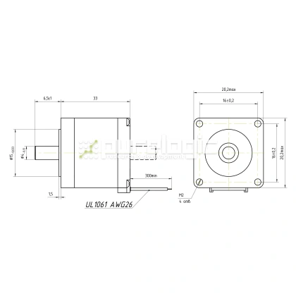Двигатель шаговый FL20STH33-0604B 3 250 Двигатель шаговый FL20STH33-0604B фото