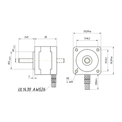 Двигатель шаговый FL39ST38-0504A 2 892 руб. Двигатель шаговый FL39ST38-0504A
