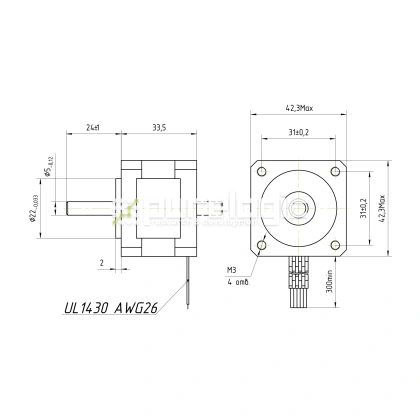 Двигатель шаговый FL42STH33-1334A 1 914 Двигатель шаговый FL42STH33-1334A фото