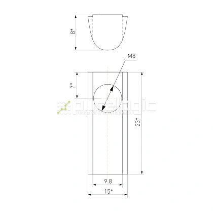 Гайка Т-образная 45TH8 26 Гайка Т-образная 45TH8 фото