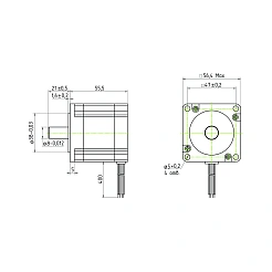 Двигатель шаговый трехфазный 3PL57H56-D8 3 924 руб. Двигатель шаговый трехфазный 3PL57H56-D8