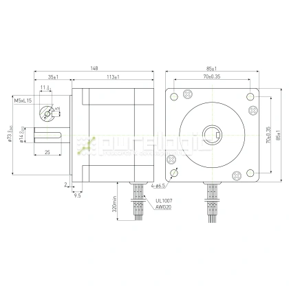 Двигатель шаговый PL86H113-D14K 7 994 Двигатель шаговый PL86H113-D14K фото