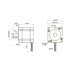 Двигатель шаговый трехфазный 863S22 8 809 руб. Двигатель шаговый трехфазный 863S22