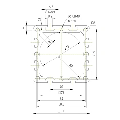 Профиль алюминиевый HC100100-8 16 843 руб. Профиль алюминиевый HC100100-8