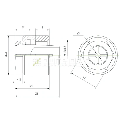 Цанга AMB зажимная с гайкой 3mm 4 843 Цанга AMB зажимная с гайкой 3mm фото