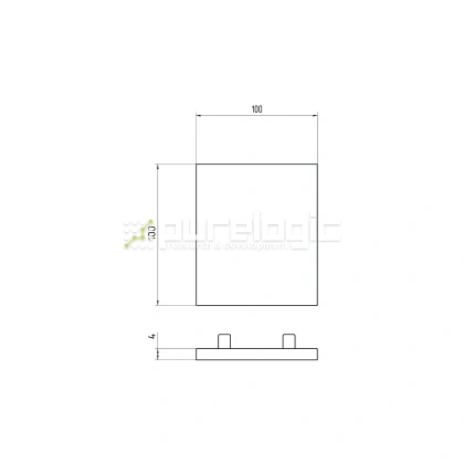Пластиковая торцевая заглушка 100100BG 82 Пластиковая торцевая заглушка 100100BG фото