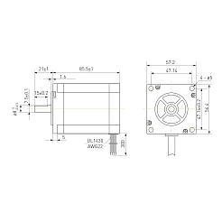 Двигатель шаговый биполярный 57CM26 4 175 руб. Двигатель шаговый биполярный 57CM26