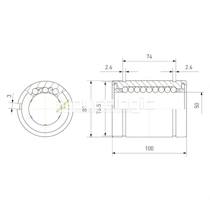Втулка шариковая LM50-AJ 3 523 Втулка шариковая LM50-AJ фото